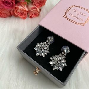 Madeline earrings crystal clear statement wedding